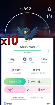 #198 - Murkrow Trades [x10] - Pokemon GO Trade