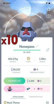 Nosepass Trades [x10] - Pokemon GO Trade