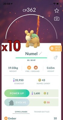 Numel Trades [x10] - Pokemon GO Trade