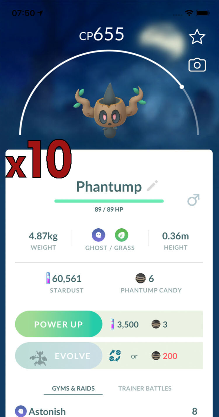 Phantump Trades [x10] - Pokemon GO Trade