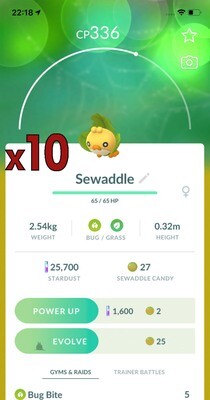 Sewaddle Trades [x10] - Pokemon GO Trade