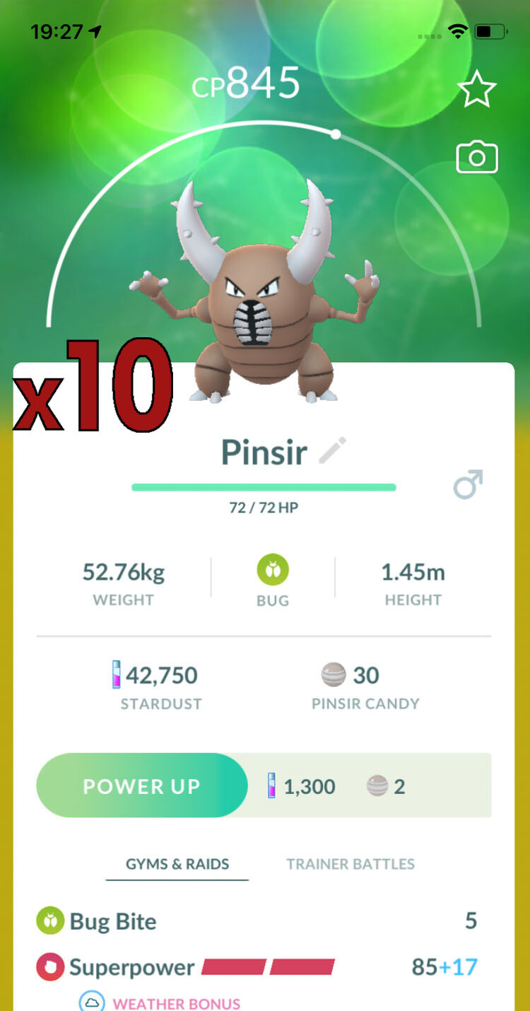 Pinsir Trades [x10] - Pokemon GO Trade