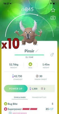 Pinsir Trades [x10] - Pokemon GO Trade