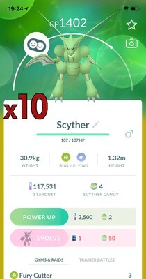 #123 - Scyther Trades [x10] - Pokemon GO Trade