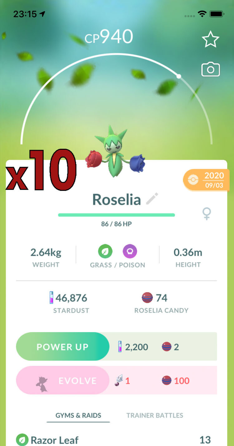Roselia Trades [x10] - Pokemon GO Trade