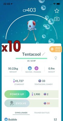 Tentacool Trades [x10] - Pokemon GO Trade
