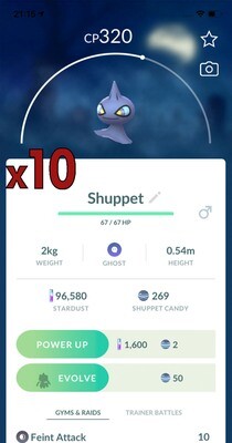 #353 - Shuppet Trades [x10] - Pokemon GO Trade