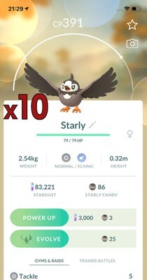 Starly Trades [x10] - Pokemon GO Trade
