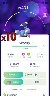 Skorupi Trades [x10] - Pokemon GO Trade