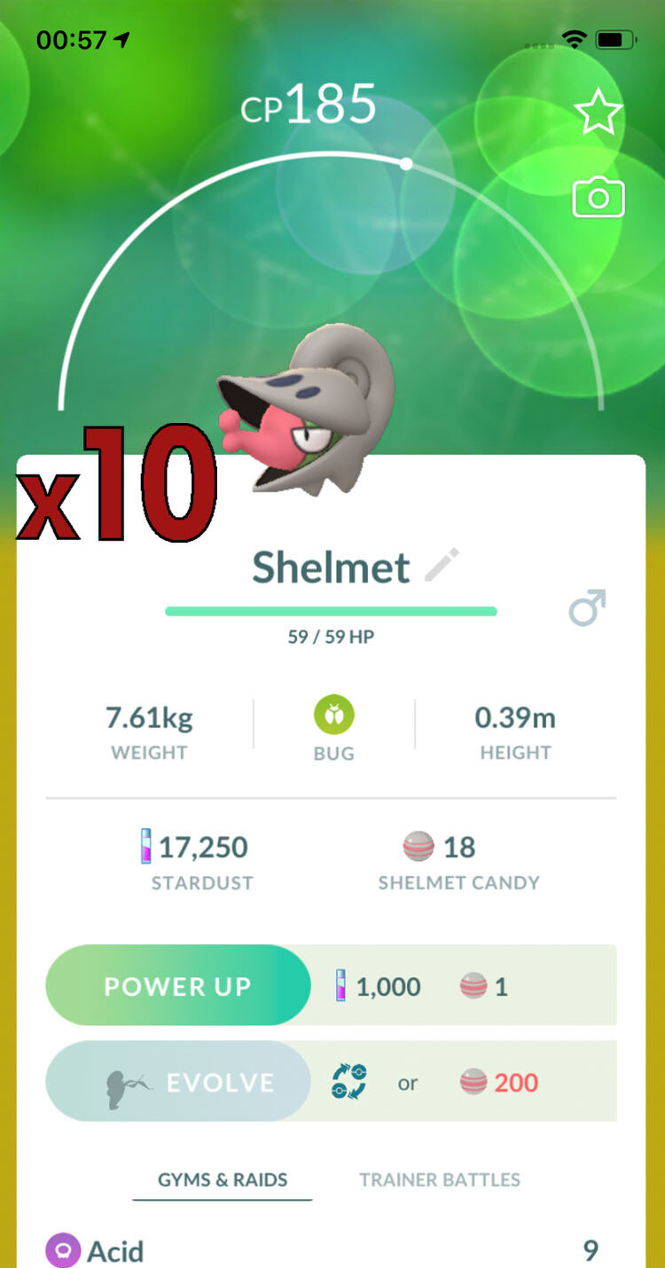 Shelmet Trades [x10] - Pokemon GO Trade