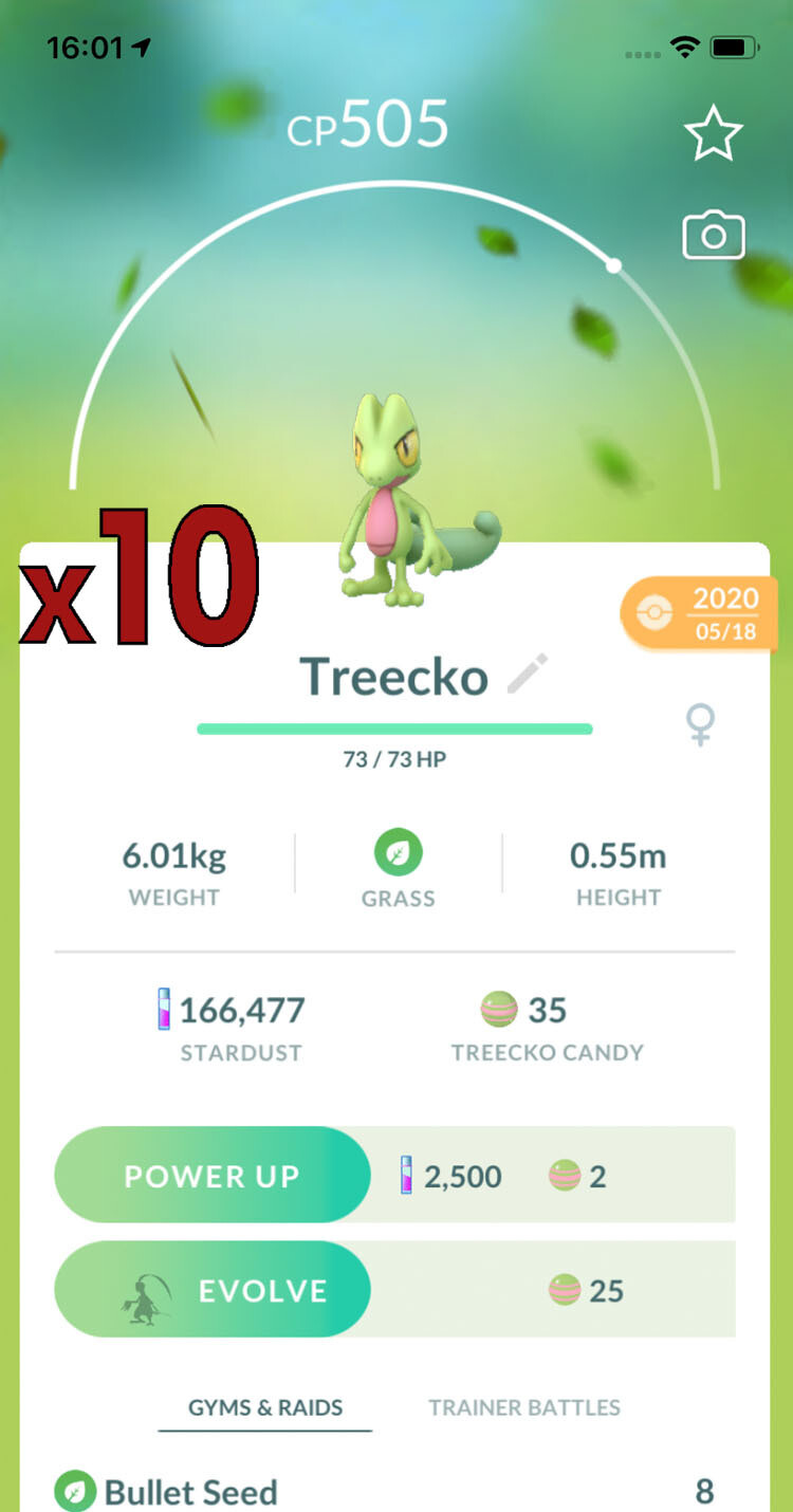 Treecko Trades [x10] - Pokemon GO Trade