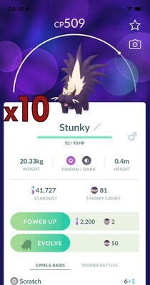 Stunky Trades [x10] - Pokemon GO Trade