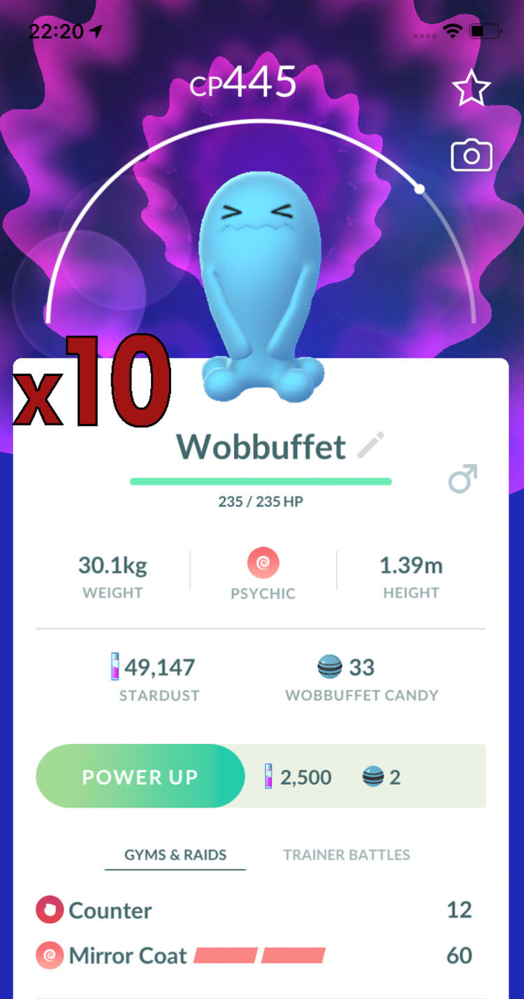 Wobbuffet Trades [x10] - Pokemon GO Trade