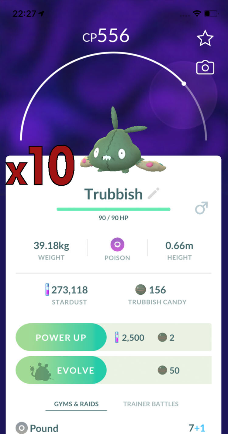 Trubbish Trades [x10] - Pokemon GO Trade