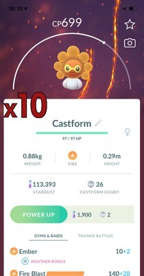 Sunny Castform Trades [x10] - Pokemon GO Trade