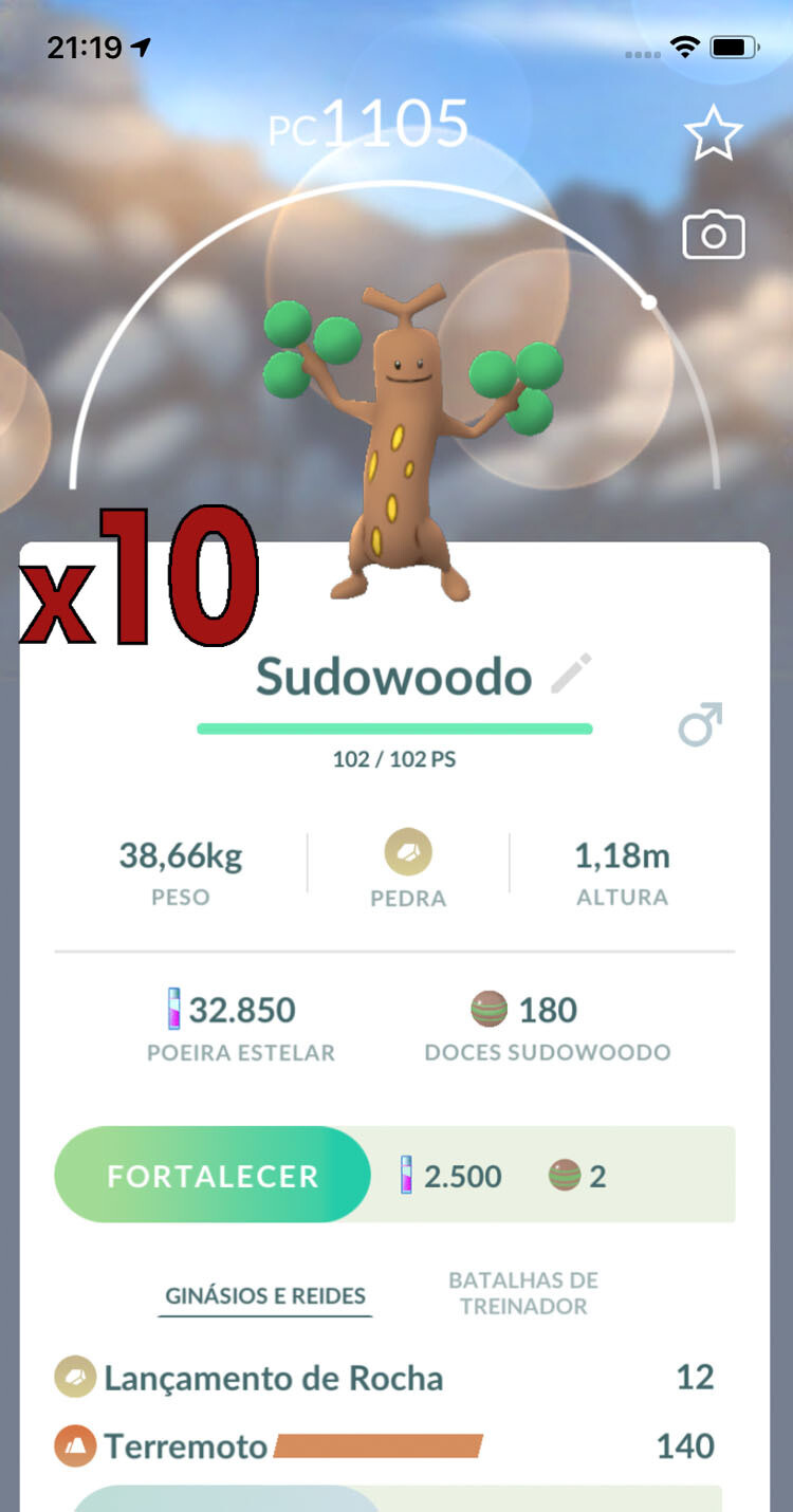 #185 - Sudowoodo Trades [x10] - Pokemon GO Trade