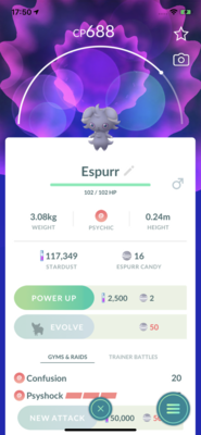 Espurr Trade - Pokemon GO Trade