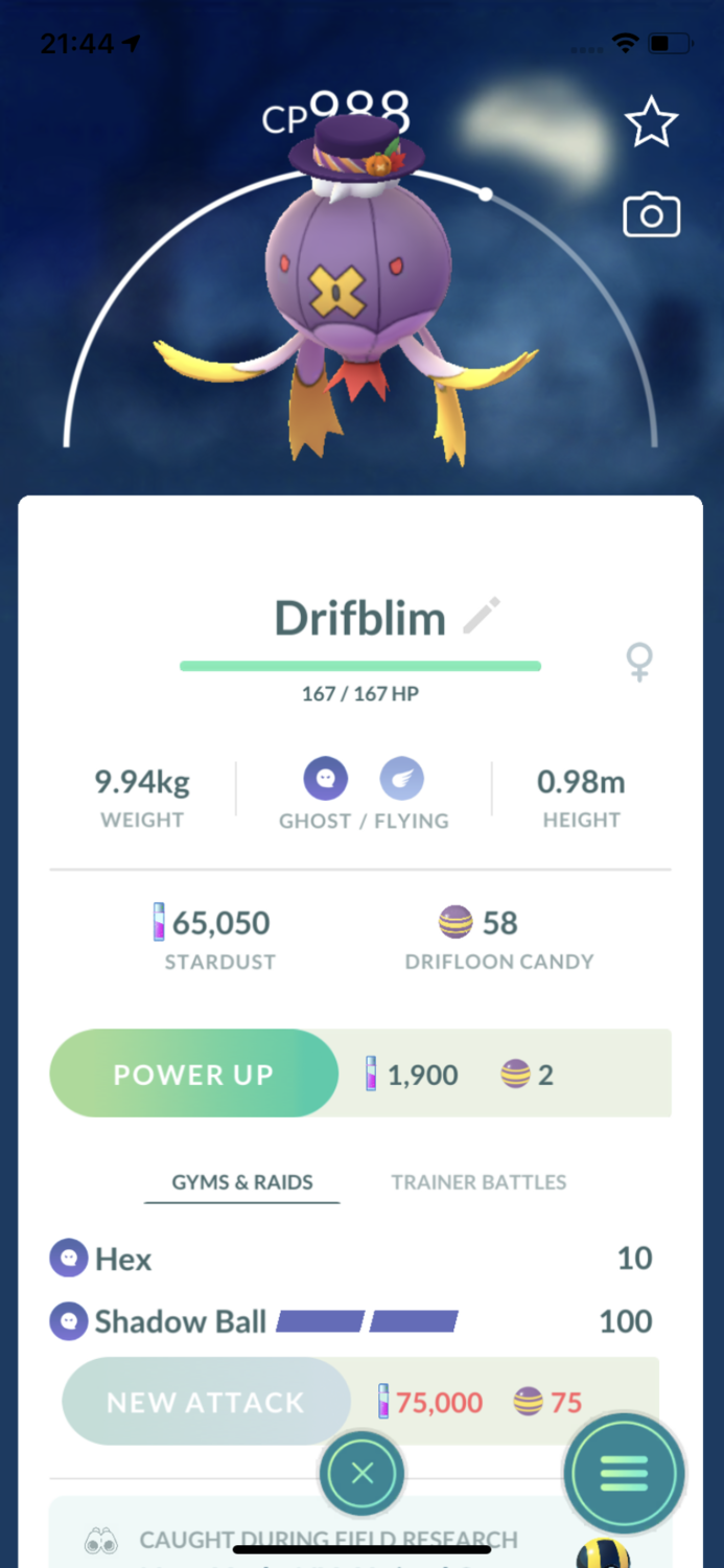 Drifblim Halloween Costumes Trade - Pokemon GO Trade