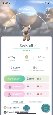 Rockruff Trade - Pokemon GO Trade