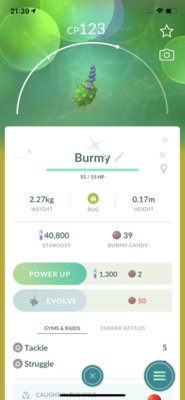 Shiny Burmy Plant Female Trade - Pokemon GO Trade