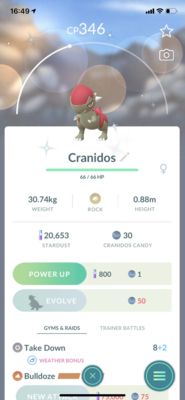 Shiny Cranidos Trade - Pokemon GO Trade