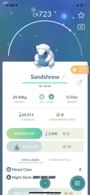 Shiny Alolan Sandshrew Trade - Pokemon GO Trade