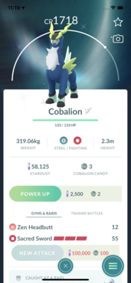 Shiny Cobalion Trade - Pokemon GO Trade