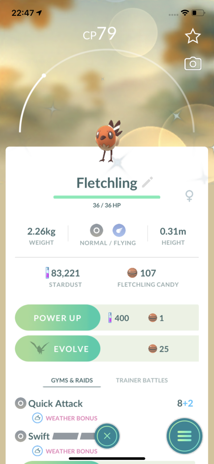 Shiny Fletchling Trade - Pokemon GO Trade