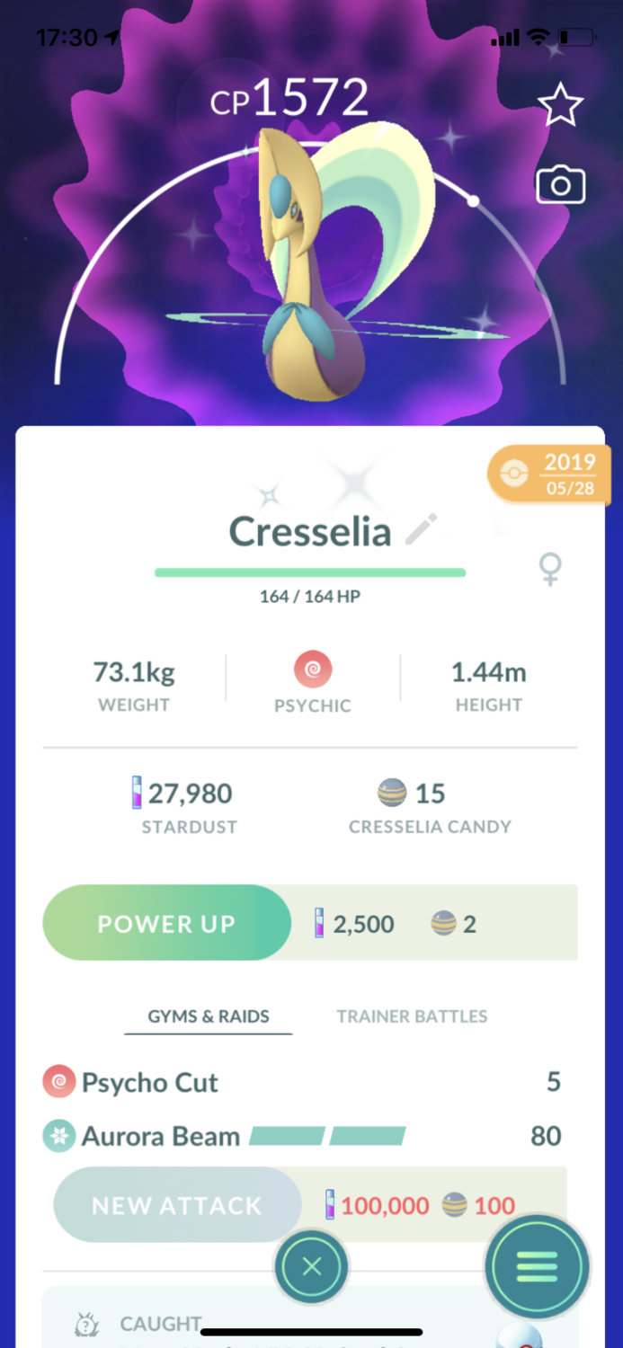 Shiny Cresselia Trade - Pokemon GO Trade