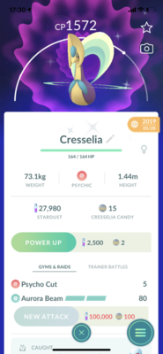 Shiny Cresselia Trade - Pokemon GO Trade