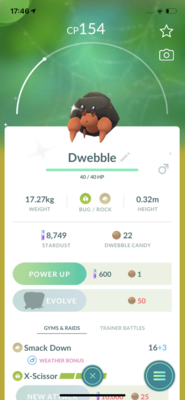 Shiny Dwebble Trade - Pokemon GO Trade