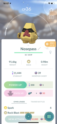 Shiny Nosepass Trade - Pokemon GO Trade