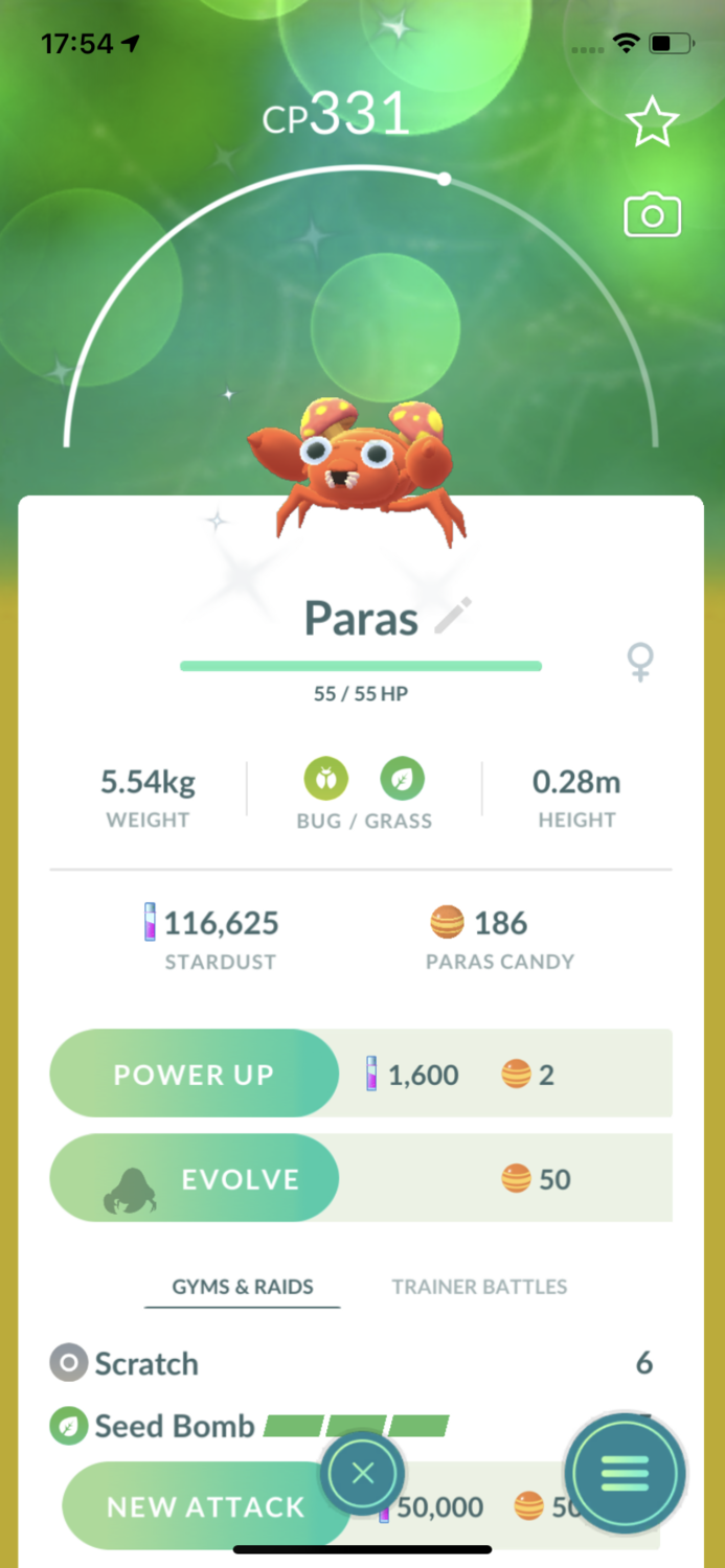Shiny Paras Trade - Pokemon GO Trade