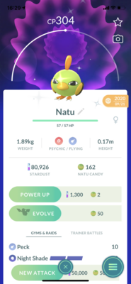Shiny Natu Trade - Pokemon GO Trade