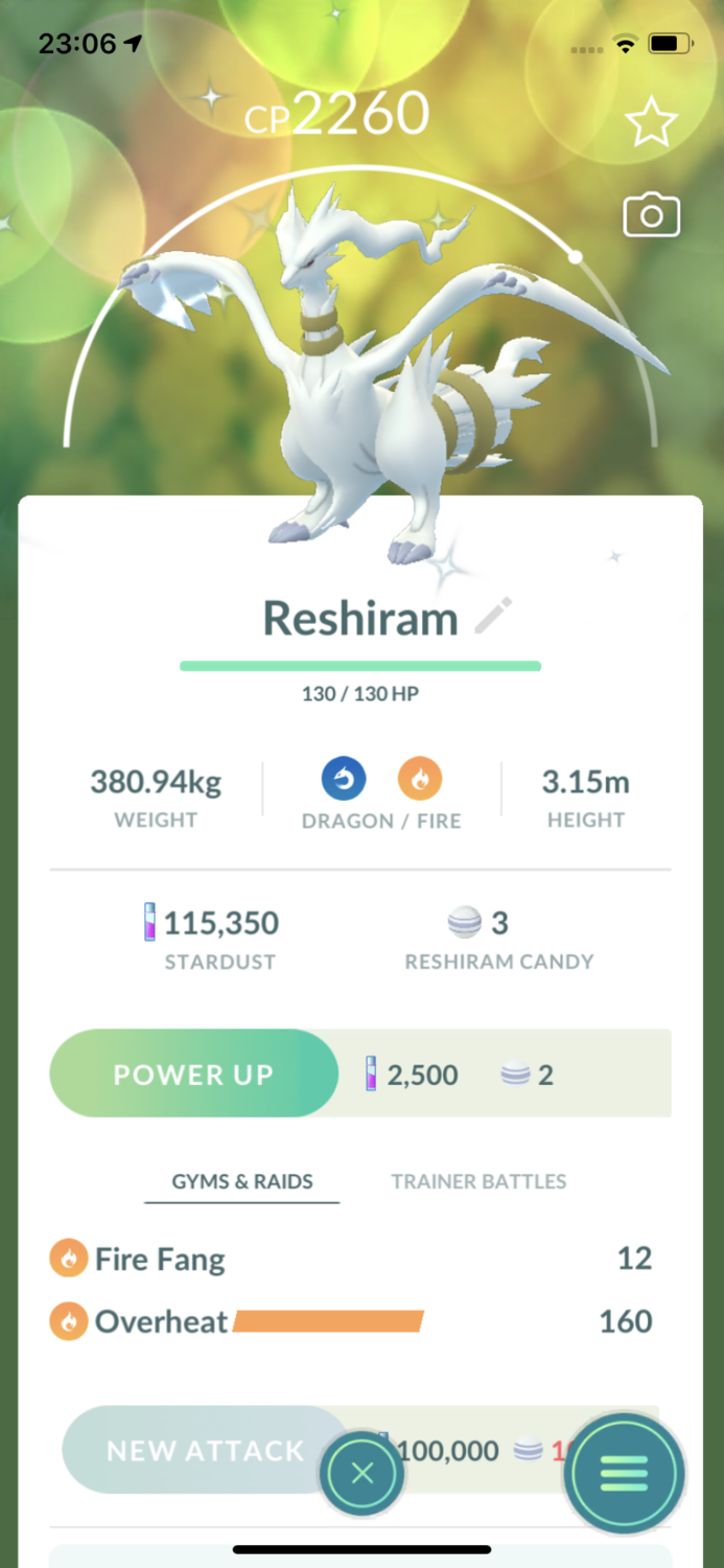 Shiny Reshiram Trade - Pokemon GO Trade