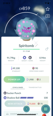Shiny Spiritomb Trade - Pokemon GO Trade
