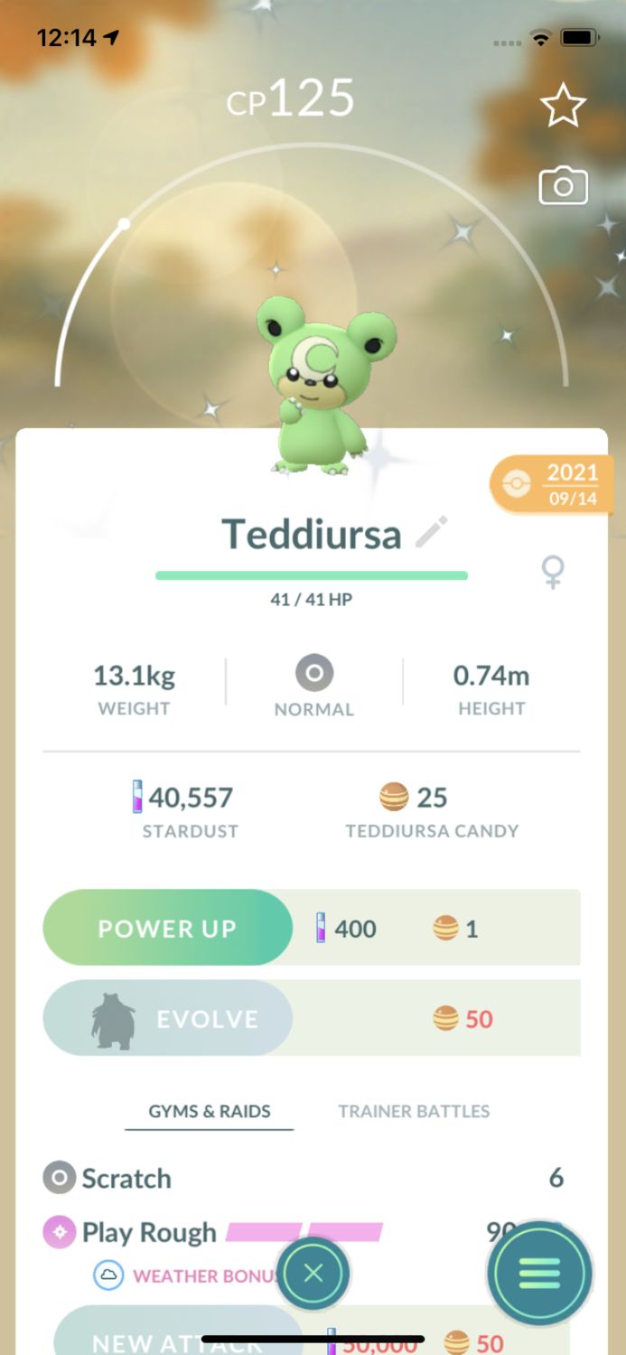 Shiny Teddiursa Trade - Pokemon GO Trade