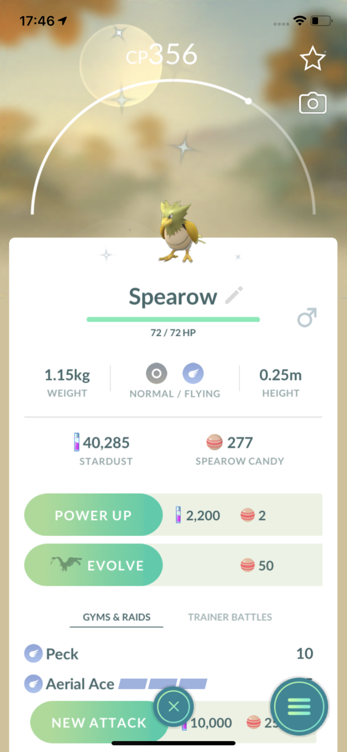 Shiny Spearow Trade - Pokemon GO Trade