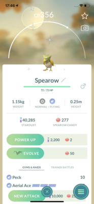 Shiny Spearow Trade - Pokemon GO Trade