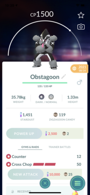 Galarian Obstagoon Trade - Pokemon GO Trade