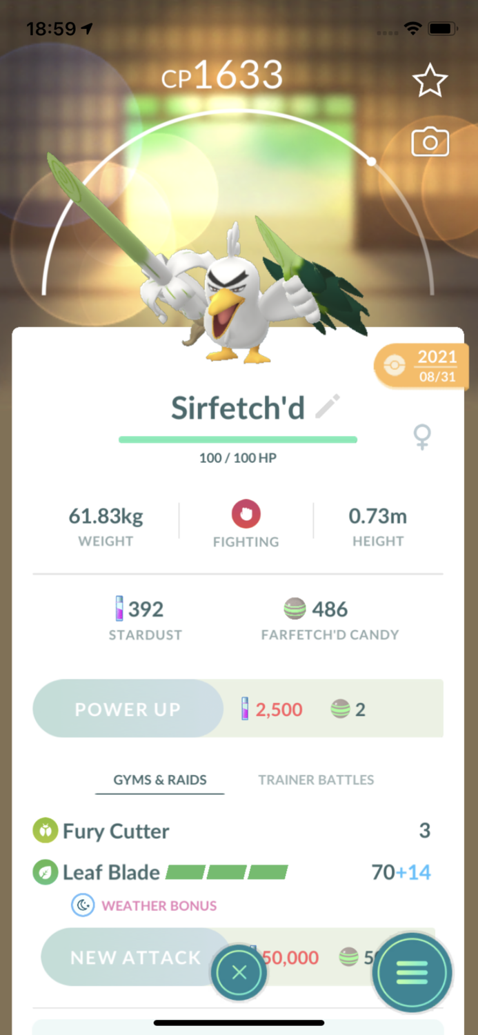 Galarian Sirfetch&#39;d Trade - Pokemon GO Trade