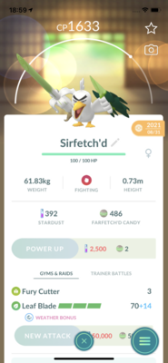 Galarian Sirfetch&#39;d Trade - Pokemon GO Trade