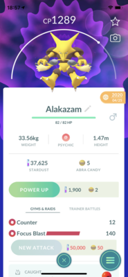 Alakazam with Counter - Pokemon GO Trade