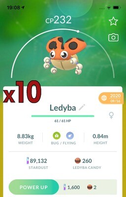 Ledyba Trades [x10] - Pokemon GO Trade
