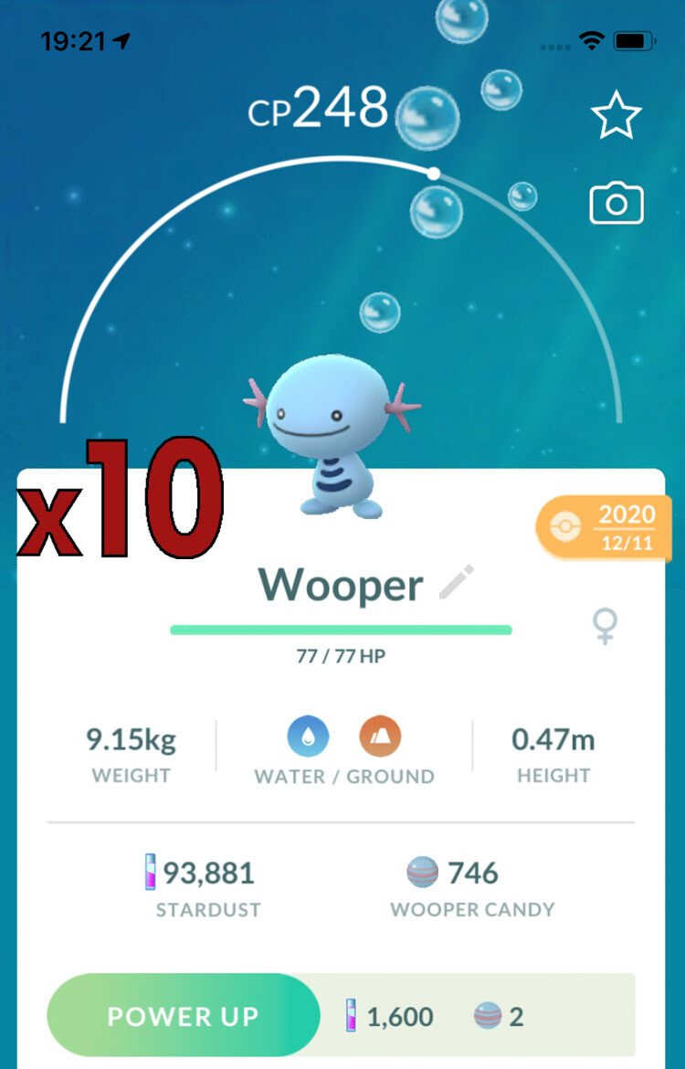 Wooper Trades [x10] - Pokemon GO Trade