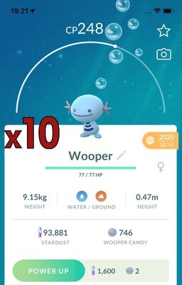 Wooper Trades [x10] - Pokemon GO Trade
