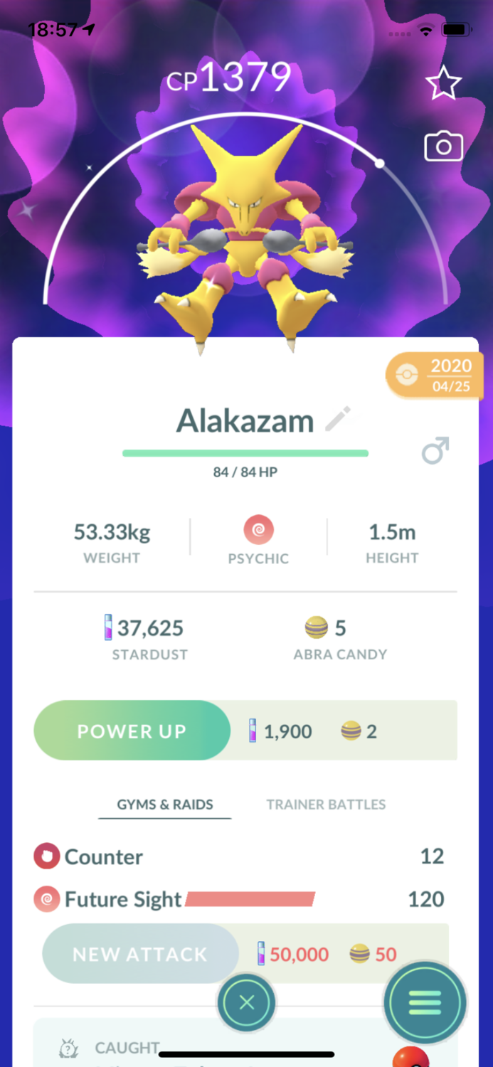 Shiny Alakazam Trade with Counter Great - Pokemon GO Trade