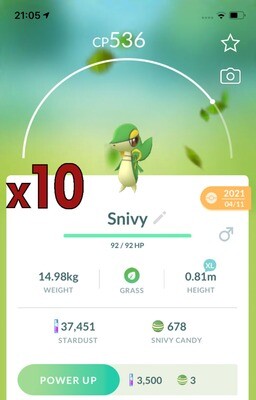 Snivy Trades [x10] - Pokemon GO Trade