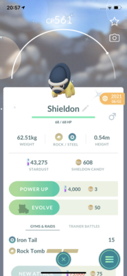 Shiny Shieldon Trade - Pokemon GO Trade