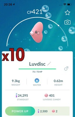 Luvdisc Trades [x10] - Pokemon GO Trade